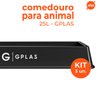 Kit 3 Comedouros para Animais 25l Preto Gplas - 2