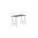 Ver imagem 3 de Escrivaninha Mesa Escritório Cavalete Pes Em Pratica 120cm Amarela E Branca
