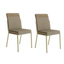 Ver imagem 1 de Conjunto 2 Cadeiras de Jantar Duo Carraro Dourada