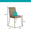 Ver imagem 4 de Conjunto 2 Cadeiras de Jantar Duo Carraro Dourada