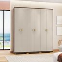 Ver imagem 7 de Guarda Roupa Casal 6p 4g Nor 203 Cm 10109 Imbuia Fend Vlr