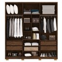 Ver imagem 2 de Guarda Roupa Casal 6p 4g Nor 203 Cm 10109 Imbuia Fend Vlr