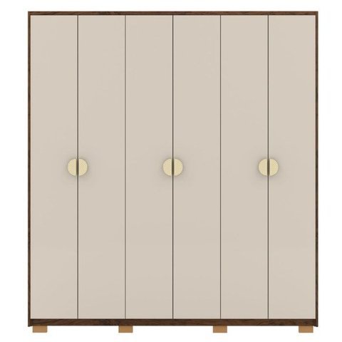 Guarda Roupa Casal 6p 4g Nor 203 Cm 10109 Imbuia Fend Vlr