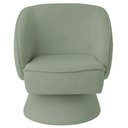 Ver imagem 3 de Poltrona Decorativa Agnes Base Fixa Bouclé Verde Claro - Nexta Casa