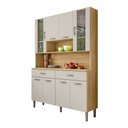 Ver imagem 1 de Armário de Cozinha Golden 8 Portas 2 Gavetas com Vidro Freijó/soft - Kits Paraná