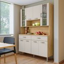 Ver imagem 2 de Armário de Cozinha Golden 8 Portas 2 Gavetas com Vidro Freijó/soft - Kits Paraná
