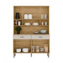 Ver imagem 3 de Armário de Cozinha Golden 8 Portas 2 Gavetas com Vidro Freijó/soft - Kits Paraná