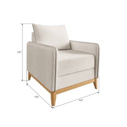 Poltrona Off White Lugano - Sofá Go - 3