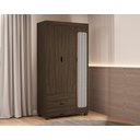 Ver imagem 7 de Quarto de Solteiro Completo Clara Cama Cômoda e Guarda Roupa Resistente de Mdf Estilo Rattan