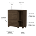 Ver imagem 5 de Quarto de Solteiro Completo Clara Cama Cômoda e Guarda Roupa Resistente de Mdf Estilo Rattan