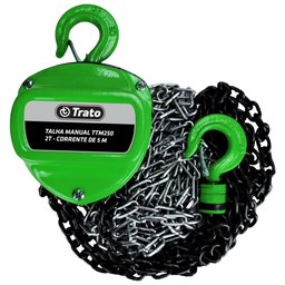 Talha Manual 2 Toneladas 2000 Kg Com Corrente 5 Metros Trato - 4
