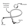 Engate Mangueira Flexível Trançado Aço Inox 60cm Quente Fria - 2