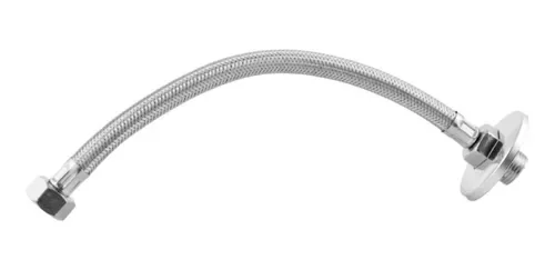 Engate Mangueira Flexível Trançado Aço Inox 60cm Quente Fria - 1