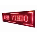 Ver imagem 1 de Painel Led Vermelho Letreiro Luminoso Digital 130x20 Alto Brilho Usb