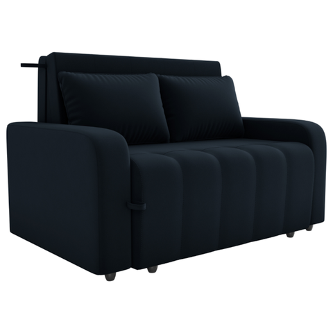 Sofa Cama 2 Lugares 138 Cm Amora Veludo Inca E451 Preto Milani Store