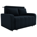 Ver imagem 1 de Sofa Cama 2 Lugares 138 Cm Amora Veludo Inca E451 Preto Milani Store