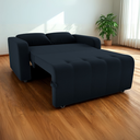 Ver mais imagens de Sofa Cama 2 Lugares 138 Cm Amora Veludo Inca E451 Preto Milani Store