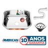 Cuba Aço Inox American Steel N 0 40x34x14 Com Válvula - 5