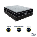 Ver imagem 3 de Cama Box Bipartido Casal Preto e Colchão Elegant Superpocket Molas Ensacadas Ortobom