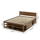 Ver imagem 3 de Cama Casal Multifuncional Madeira Maciça Irara CabeCasa MadeiraOriginals Marrom/Caramelo