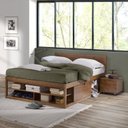 Ver imagem 1 de Cama Casal Multifuncional Madeira Maciça Irara CabeCasa MadeiraOriginals Marrom/Caramelo