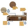 Cama Casal Multifuncional Madeira Maciça Irara Cabecasa Madeiramadeira - 3