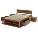 Ver imagem 2 de Cama Casal Multifuncional Madeira Maciça Irara CabeCasa MadeiraOriginals Marrom/Caramelo