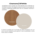 Ver imagem 7 de Rack Bancada Tv 42 Pol Mesas de Centro e Apoio Cinamomo Off White Arly