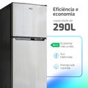 Ver imagem 5 de Geladeira Refrigerador Hq Defrost 290 Litros Preto e Cinza Hq-290rdf 127v
