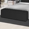 Baú Imperatriz 138Cm Calçadeira Estofada Cama Casal Suede Diversas Cores - JBF:Preto - 1