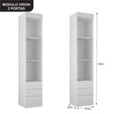 Ver imagem 5 de Quarto de Casal Modulado 11 Portas Orion Ambiente Branco - Leifer Móveis
