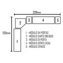 Ver imagem 6 de Quarto de Casal Modulado 11 Portas Orion Ambiente Branco - Leifer Móveis