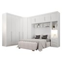 Ver imagem 7 de Quarto de Casal Modulado 11 Portas Orion Ambiente Branco - Leifer Móveis