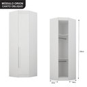 Ver imagem 3 de Quarto de Casal Modulado 11 Portas Orion Ambiente Branco - Leifer Móveis