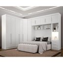 Ver imagem 1 de Quarto de Casal Modulado 11 Portas Orion Ambiente Branco - Leifer Móveis