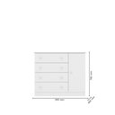 Ver imagem 4 de Cômoda Sapateira 4 Gavetas 1 Porta Prateleira Organizadora Doce Sonho Branco