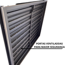 Ver imagem 3 de PORTA ABRIGO AÇO ABERTURA DUPLA CASA GÁS COM TRAVA 80X70X6
