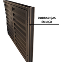 Ver imagem 2 de PORTA ABRIGO AÇO ABERTURA DUPLA CASA GÁS COM TRAVA 80X70X6