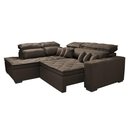 Ver imagem 7 de Sofá de Canto 2.60x2.36m Retrátil e Reclinável com Molas Cama inBox Platinum Esquerdo Suede Caf