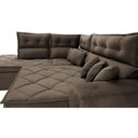 Ver imagem 5 de Sofá de Canto 2.60x2.36m Retrátil e Reclinável com Molas Cama inBox Platinum Esquerdo Suede Caf