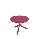 Ver imagem 1 de Mesa Redonda de Apoio Livy Aurah 60x43cm Marsala Polipropileno Plaxmetal
