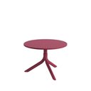 Ver imagem 3 de Mesa Redonda de Apoio Livy Aurah 60x43cm Marsala Polipropileno Plaxmetal