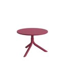 Ver imagem 2 de Mesa Redonda de Apoio Livy Aurah 60x43cm Marsala Polipropileno Plaxmetal
