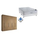 Ver imagem 1 de Cama Box Casal + Colchão Freedom Ortobom + Guarda Roupa Master Vip 8.4 Atacama