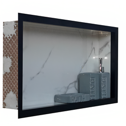 Nicho em Porcelanato Branco Carrara para Banheiro 60x32cm - 7