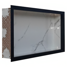 Nicho em Porcelanato Branco Carrara para Banheiro 60x32cm - 5