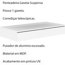 Ver imagem 3 de Penteadeira com Gaveta Suspensa para Quarto Decorativa PE2004 MPD Branca - Gran Belo
