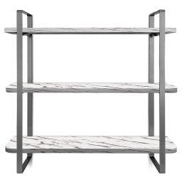 Prateleira Tripla Nicho Hone Modelo Industrial Decoração Casa 60x15 Prata/Vulcano - 3