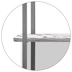 Prateleira Tripla Nicho Hone Modelo Industrial Decoração Casa 60x15 Prata/Vulcano - 4