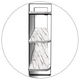 Prateleira Tripla Nicho Hone Modelo Industrial Decoração Casa 60x15 Prata/Vulcano - 6